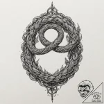 Apocalyptic chains coiling serpent, tattoo li… – tattoo sketch (№1752305269_0, 12.07.2025 07:27) — tattoovalue.net