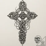 Knot of roots through bone relic, tattoo flas… – tattoo sketch (№1752307108_0, 12.07.2025 07:58) — tattoovalue.net