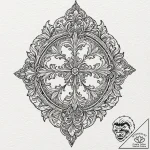 Acanthus leaf, classic ornamental design, ink… – tattoo sketch (№1752308714_0, 12.07.2025 08:25) — tattoovalue.net