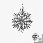 Snowflake, concept art for tattoo, clean line… – tattoo sketch (№1752308797_0, 12.07.2025 08:26) — tattoovalue.net