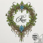 Oracle talon crowned in ivy, artistic tattoo… – tattoo sketch (№1752310400_0, 12.07.2025 08:53) — tattoovalue.net