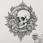 Glyph-etched blade through spectral storm, ta… – tattoo sketch (№1752310734_0, 12.07.2025 08:58) — tattoovalue.net