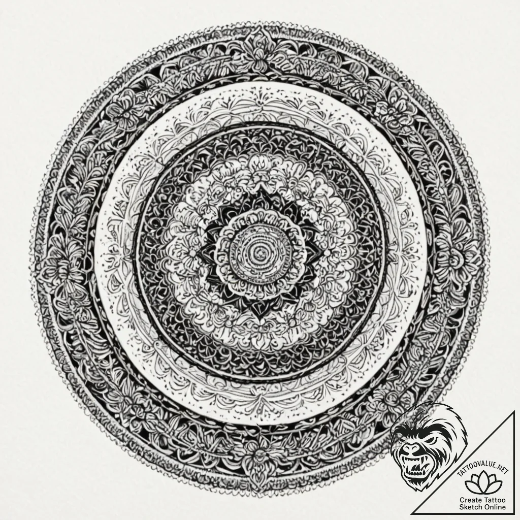 Vinyl record on a turntable, tattoo line art,... - tattoo sketch (№1752312414_0, 12.07.2025 09:26) — tattoovalue.net