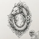 Y, ink illustration for tattoo, clear image,… – tattoo sketch (№1752312498_0, 12.07.2025 09:28) — tattoovalue.net