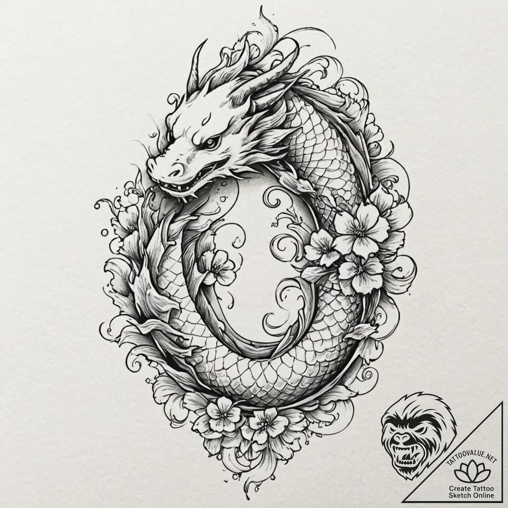 Y, ink illustration for tattoo, clear image,... - tattoo sketch (№1752312498_0, 12.07.2025 09:28) — tattoovalue.net