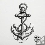 Anchor – tattoo sketch (№1752312665_0, 12.07.2025 09:31) — tattoovalue.net