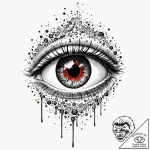 Observatory dome opening to reveal a giant, u… – tattoo sketch (№1752312834_0, 12.07.2025 09:33) — tattoovalue.net