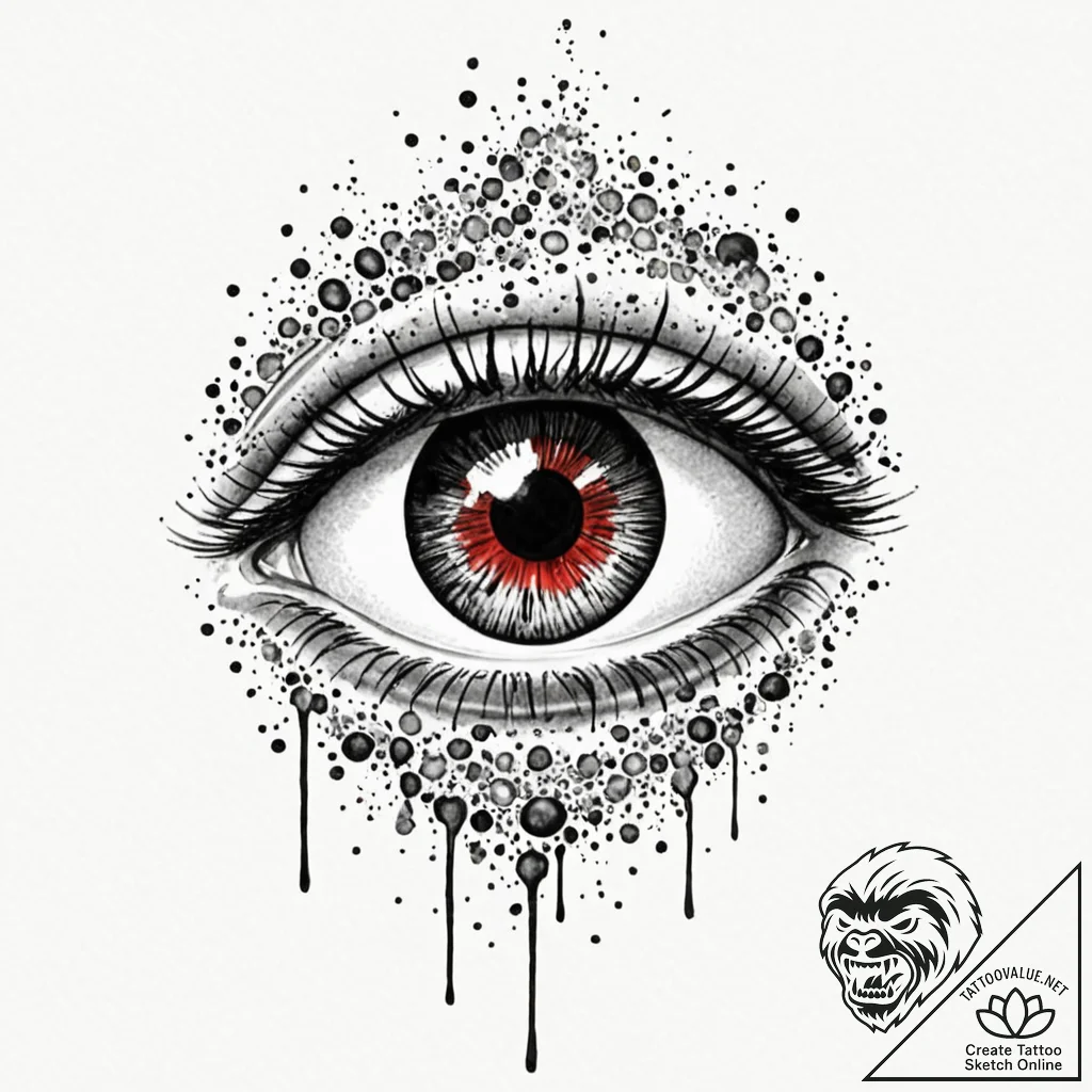Observatory dome opening to reveal a giant, u... - tattoo sketch (№1752312834_0, 12.07.2025 09:33) — tattoovalue.net