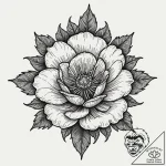 Tudor rose, but made of steel and thorns, ink… – tattoo sketch (№1752313252_0, 12.07.2025 09:40) — tattoovalue.net