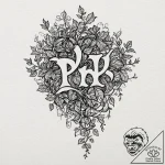 Ivy vine spelling out a secret word as it cli… – tattoo sketch (№1752314420_0, 12.07.2025 10:00) — tattoovalue.net