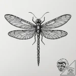 Mechanical dragonfly, tattoo flash sheet desi… – tattoo sketch (№1752314586_0, 12.07.2025 10:03) — tattoovalue.net