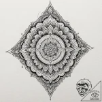 Emerald crown submerged in roots, tattoo flas… – tattoo sketch (№1752315256_0, 12.07.2025 10:14) — tattoovalue.net