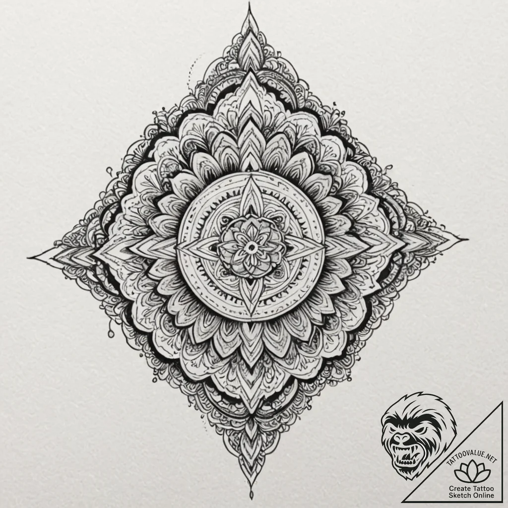 Emerald crown submerged in roots, tattoo flas... - tattoo sketch (№1752315256_0, 12.07.2025 10:14) — tattoovalue.net