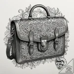 Worn leather briefcase, full of stories, tatt… – tattoo sketch (№1752317097_0, 12.07.2025 10:44) — tattoovalue.net
