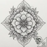 Orb within spectral bloom, artistic tattoo sk… – tattoo sketch (№1752318767_0, 12.07.2025 11:12) — tattoovalue.net