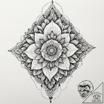 Mantras, tattoo line art, highly detailed, in… – tattoo sketch (№1752319755_0, 12.07.2025 11:29) — tattoovalue.net