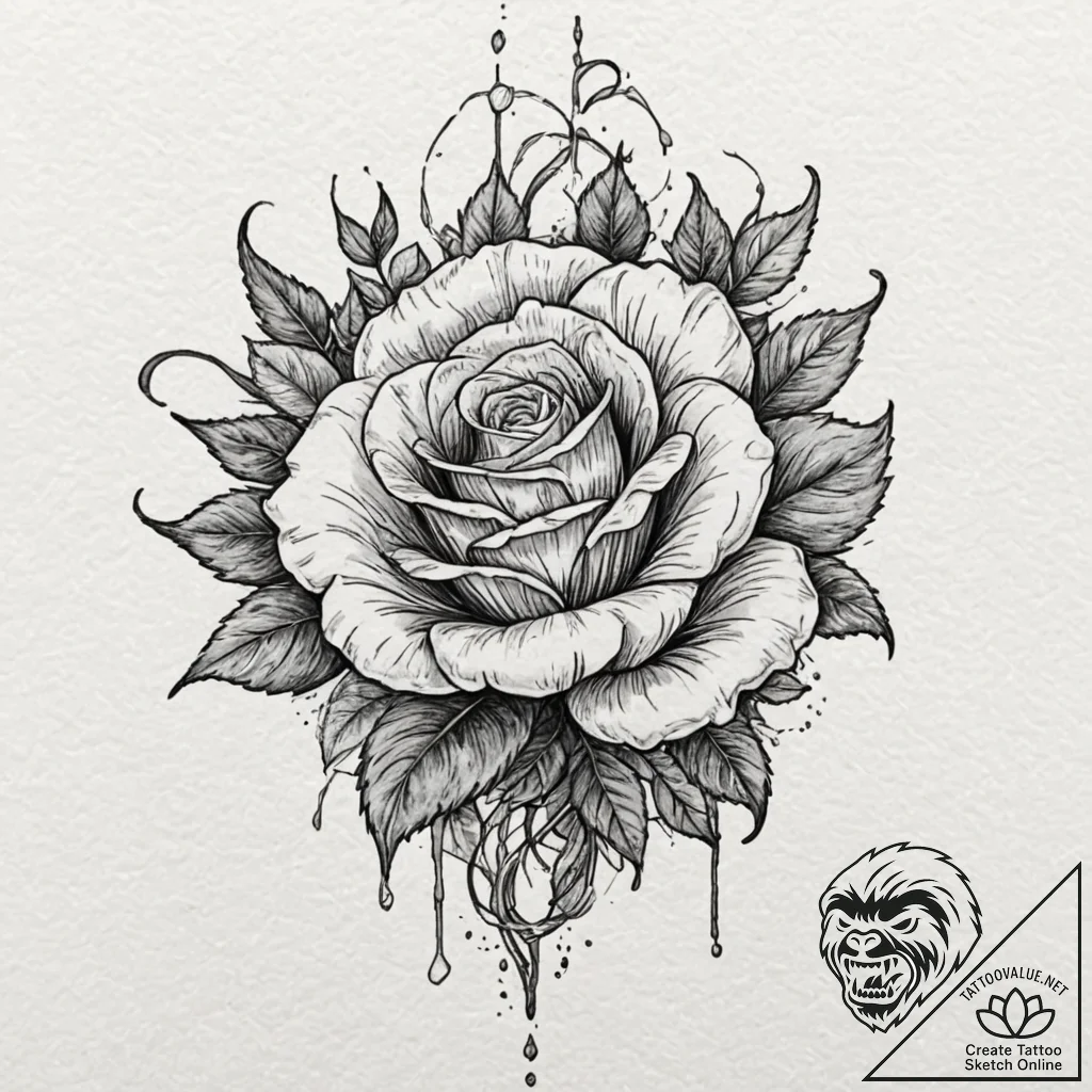 Iron maiden with roses growing from within, t... - tattoo sketch (№1752320740_0, 12.07.2025 11:45) — tattoovalue.net