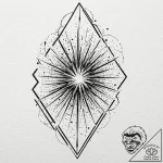 Fireworks exploding, geometric style, tattoo… – tattoo sketch (№1752321702_0, 12.07.2025 12:01) — tattoovalue.net