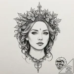 Necromancerр р†р вђљрівђћсћs staff crowned wi… – tattoo sketch (№1752322533_0, 12.07.2025 12:15) — tattoovalue.net