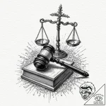 Gavel and sounding block, symbolizing judgmen… – tattoo sketch (№1752322784_0, 12.07.2025 12:19) — tattoovalue.net
