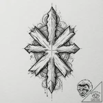 Rune stone, tattoo drawing outline, black and… – tattoo sketch (№1752324205_0, 12.07.2025 12:43) — tattoovalue.net