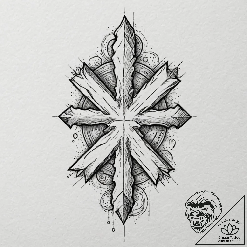 Rune stone, tattoo drawing outline, black and... - tattoo sketch (№1752324205_0, 12.07.2025 12:43) — tattoovalue.net