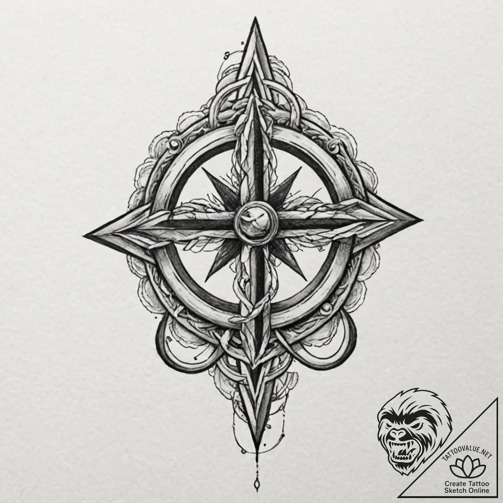 Kaizen symbol (japanese for "continuous impro... - tattoo sketch (№1752327036_0, 12.07.2025 13:30) — tattoovalue.net
