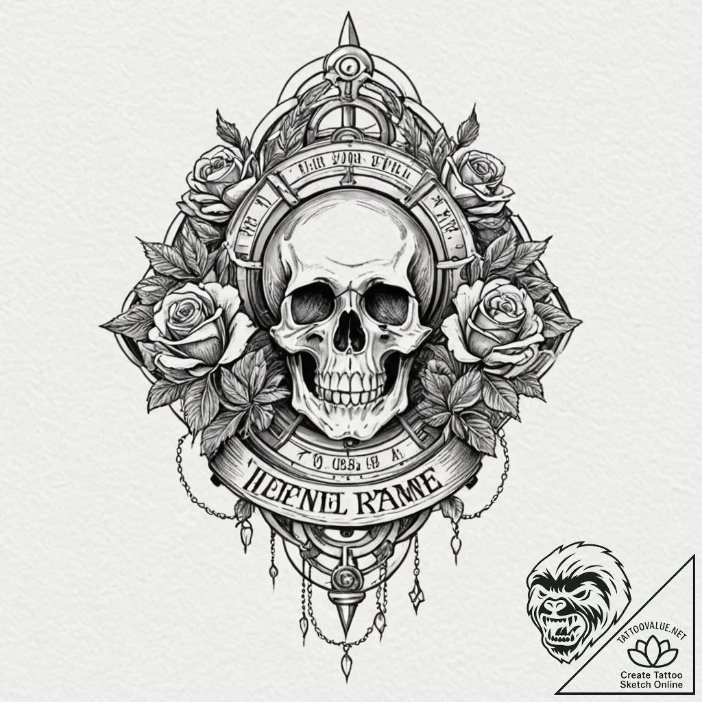 Engine order telegraph from a ship, set to "f... - tattoo sketch (№1752327961_0, 12.07.2025 13:46) — tattoovalue.net