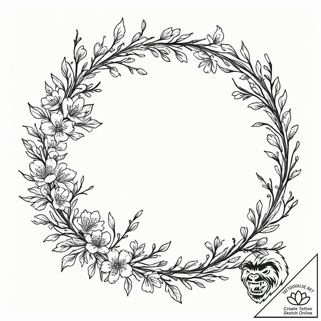 Enso circle made from a single, flowing brush... - tattoo sketch (№1752329719_0, 12.07.2025 14:15) — tattoovalue.net