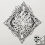 Nebula flame devouring starlight, tattoo draw… – tattoo sketch (№1752329884_0, 12.07.2025 14:18) — tattoovalue.net
