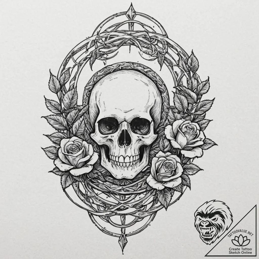 Astral serpent forming infinity loop, ink ill... - tattoo sketch (№1752330806_0, 12.07.2025 14:33) — tattoovalue.net