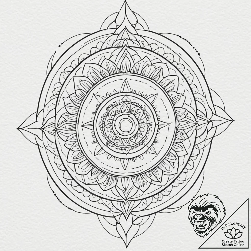 Portal to another dimension, tattoo line art,... - tattoo sketch (№1752330888_0, 12.07.2025 14:34) — tattoovalue.net