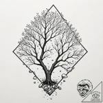 Crystal branches piercing sky, artistic tatto… – tattoo sketch (№1752331476_0, 12.07.2025 14:44) — tattoovalue.net
