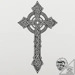 Celtic cross, concept art for tattoo, new sch… – tattoo sketch (№1752331559_0, 12.07.2025 14:45) — tattoovalue.net