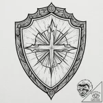 Shield, bearing a simple, meaningful charge (… – tattoo sketch (№1752332401_0, 12.07.2025 15:00) — tattoovalue.net