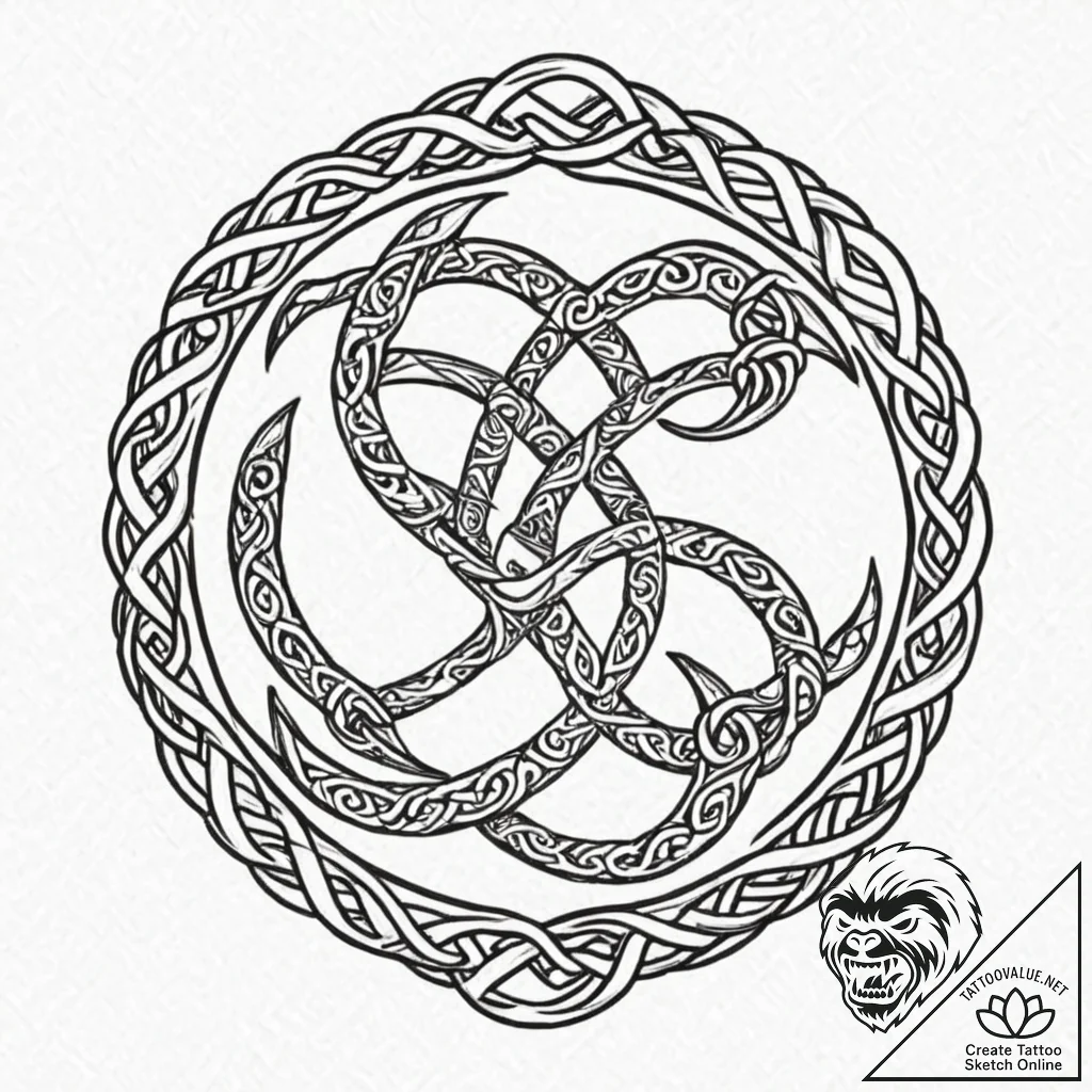 A celtic triskelion (is there, but can be mad... - tattoo sketch (№1752332567_0, 12.07.2025 15:02) — tattoovalue.net