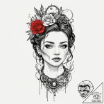 Opal chain binding relic, tattoo sketch desig… – tattoo sketch (№1752333488_0, 12.07.2025 15:18) — tattoovalue.net
