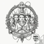 Strings with puppets, tattoo line art, sepia… – tattoo sketch (№1752334161_0, 12.07.2025 15:29) — tattoovalue.net