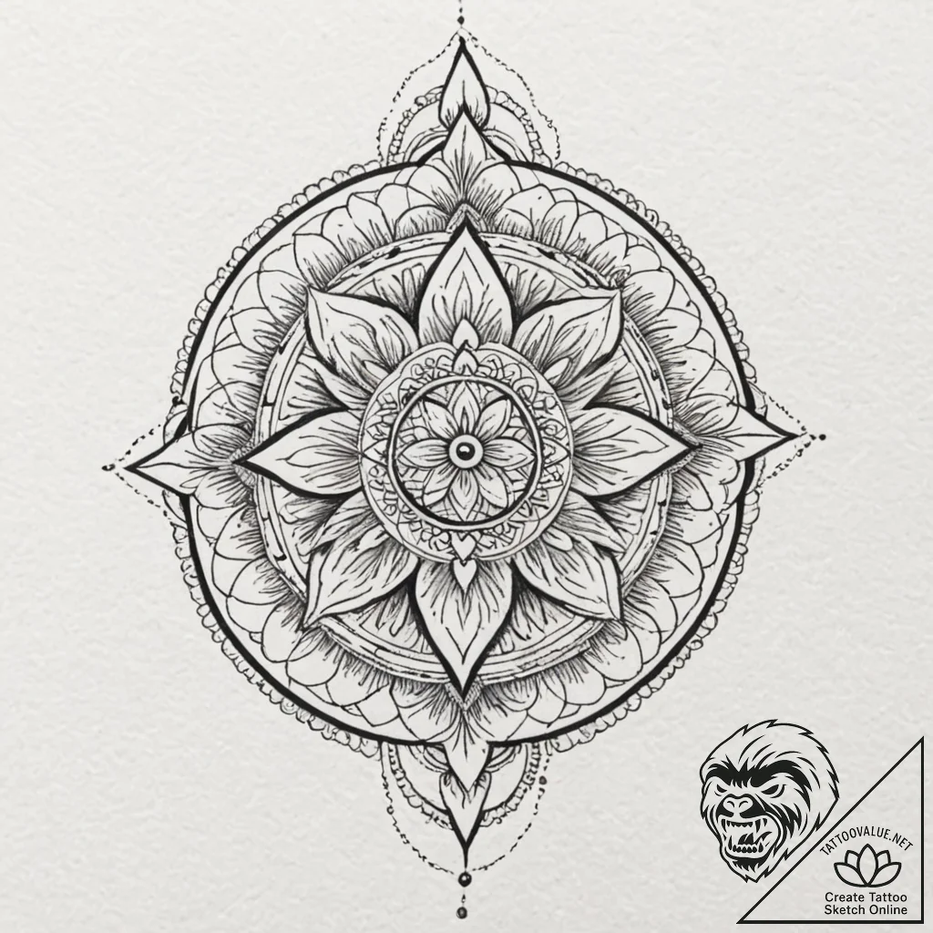 O, tattoo line art, geometric tattoo style, s... - tattoo sketch (№1752334969_0, 12.07.2025 15:42) — tattoovalue.net
