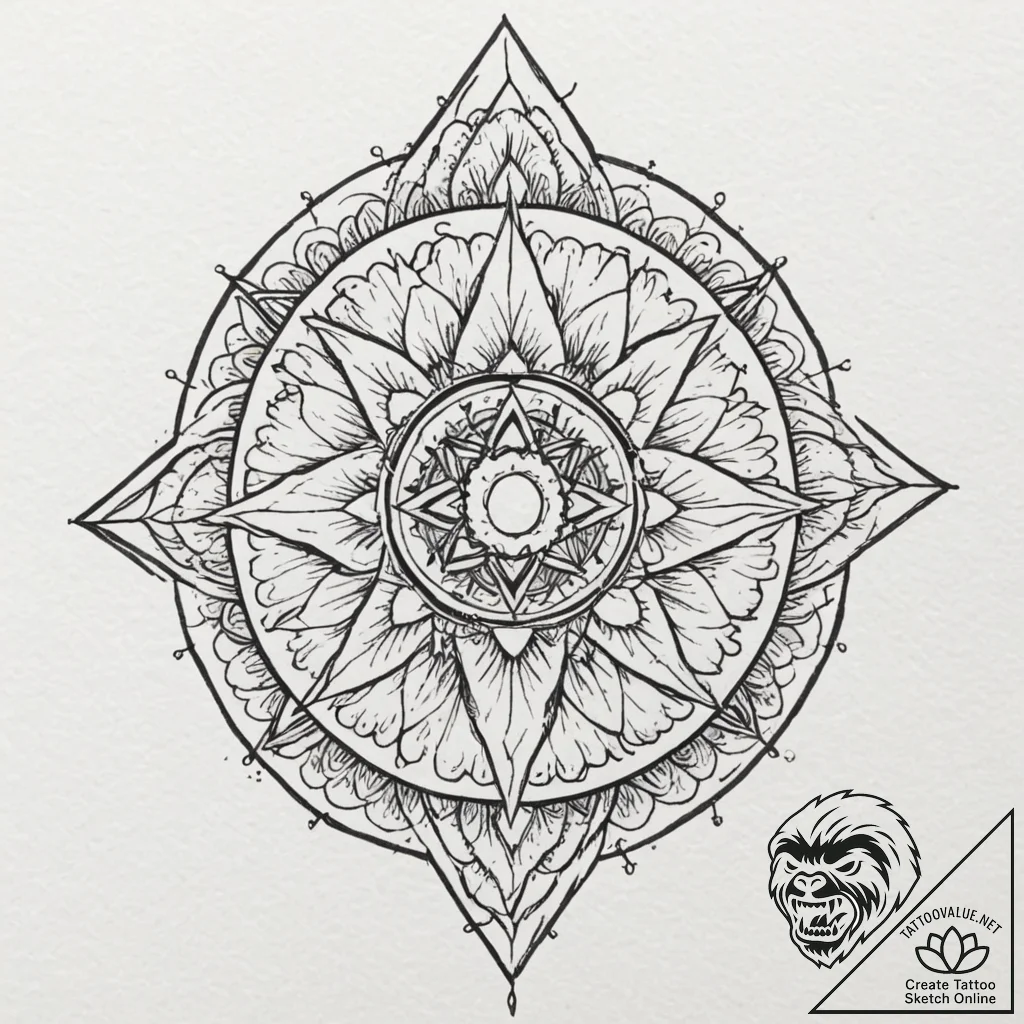 Blood thorns piercing sky, ink illustration f... - tattoo sketch (№1752336845_0, 12.07.2025 16:14) — tattoovalue.net