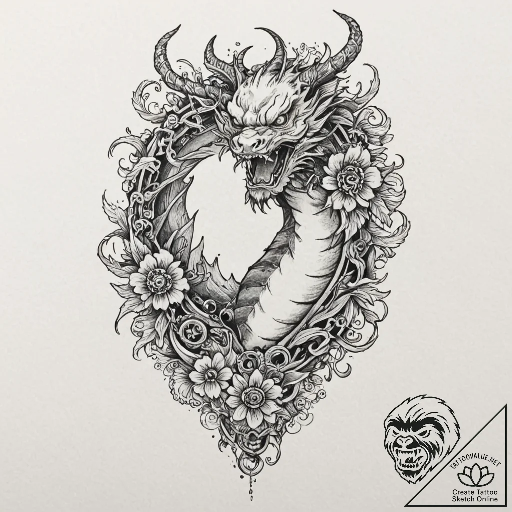 Anatomical heart with mechanical gears inside... - tattoo sketch (№1752336929_0, 12.07.2025 16:15) — tattoovalue.net