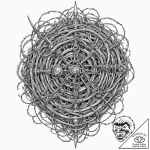 Razor wire wrapped around relic, tattoo flash… – tattoo sketch (№1752337014_0, 12.07.2025 16:16) — tattoovalue.net