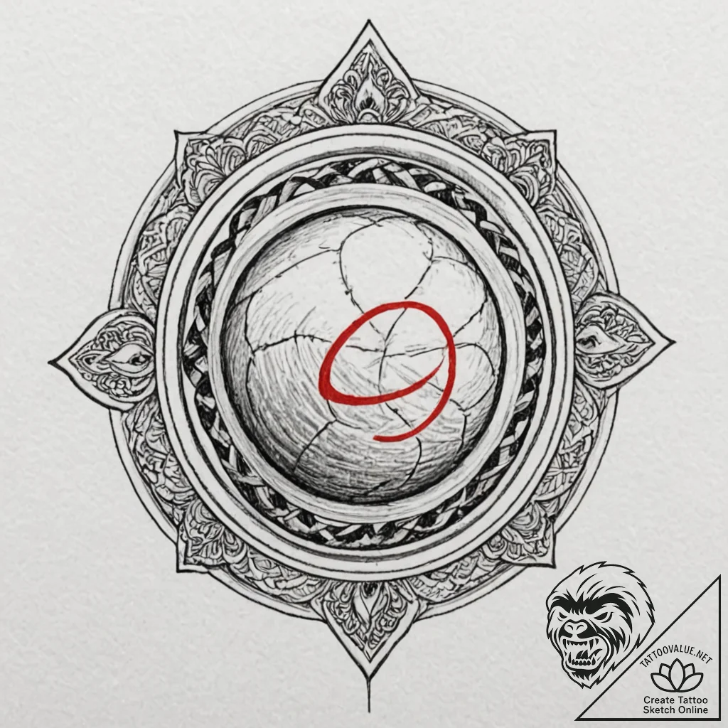 Bearing (ball or roller), symbolizing smooth... - tattoo sketch (№1752338125_0, 12.07.2025 16:35) — tattoovalue.net