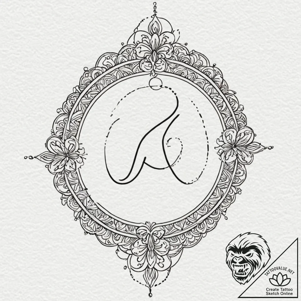 Alchemical symbol for water, dissolving into... - tattoo sketch (№1752338636_0, 12.07.2025 16:43) — tattoovalue.net