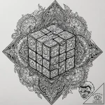 Rubik’s cube, solved or scrambled, tattoo fla… – tattoo sketch (№1752340414_0, 12.07.2025 17:13) — tattoovalue.net