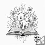Tattoo sketch, imaginary friend, digital mani… – tattoo sketch (№1752340837_0, 12.07.2025 17:20) — tattoovalue.net