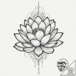 Tattoo sketch, lotus of living data, a beauti… – tattoo sketch (№1752341246_0, 12.07.2025 17:27) — tattoovalue.net