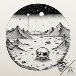 Tattoo sketch, isolated ai outpost, a sleek,… – tattoo sketch (№1752341416_0, 12.07.2025 17:30) — tattoovalue.net