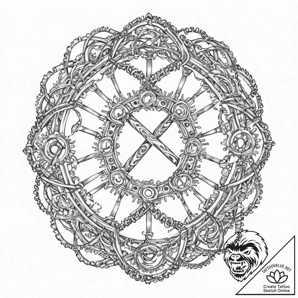 Tattoo sketch, infinity loop of innovation, a... - tattoo sketch (№1752342173_0, 12.07.2025 17:42) — tattoovalue.net