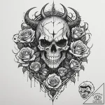 Tattoo sketch, demonic data breach, a stylize… – tattoo sketch (№1752343434_0, 12.07.2025 18:03) — tattoovalue.net